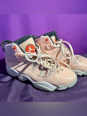 Nike Jordan 6 Rings Girls Atmosphere Pink White Basketball 3Y